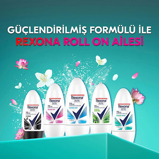 Déodorant bille femme Rexona Cotton Dry : 72h de protection, hypoallergénique et extraits de coton doux - Restez fraîche toute la journée.