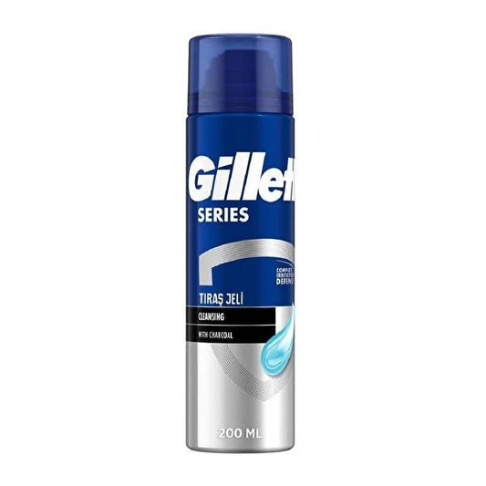 Gel de afeitar Gillette con carbón 200ml: Afeitado suave y sin irritación para hombres | Limpiador, hidratante y previene la irritación por cuchilla