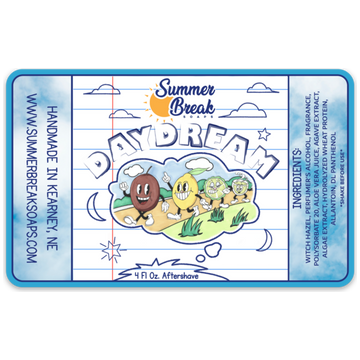 Summer Break Soaps Daydream Aftershave 4oz Aftershave Pasteur Pharmacy