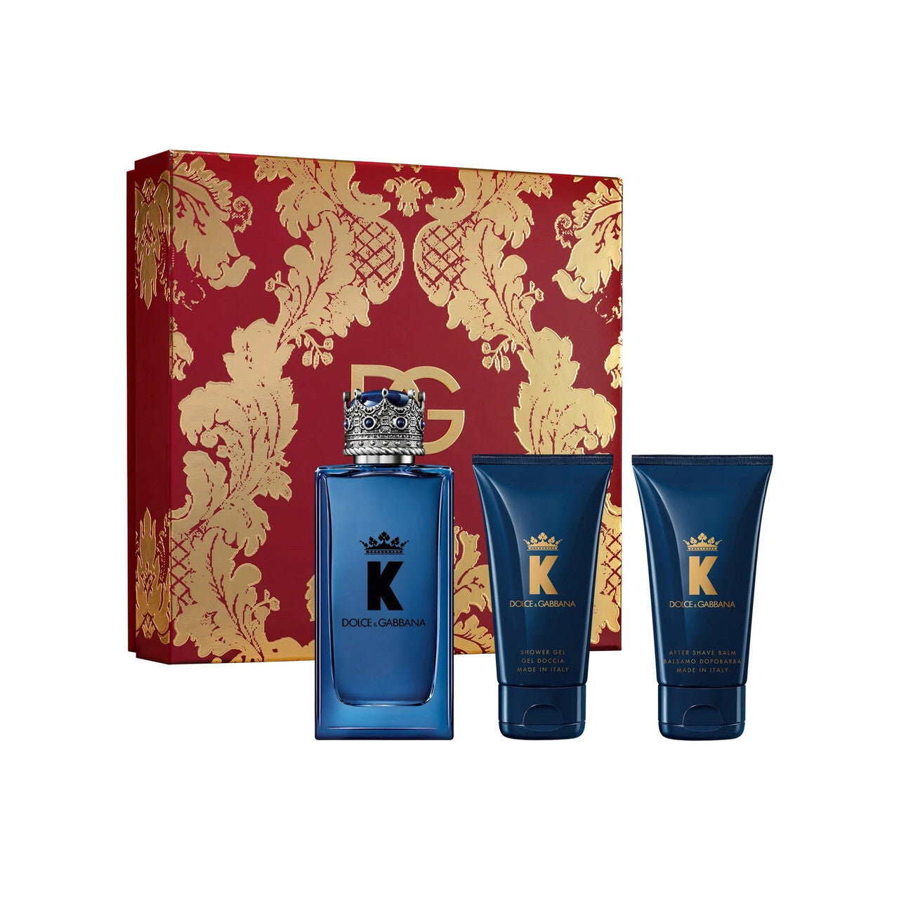 DOLCE & GABBANA 'K' 3 PCS SET FOR MEN: 3.3 EAU DE PARFUM SPRAY + 1.7 AFTER SHAVE BALM + 1.7 SHOWER GEL Men Fragrant Nest