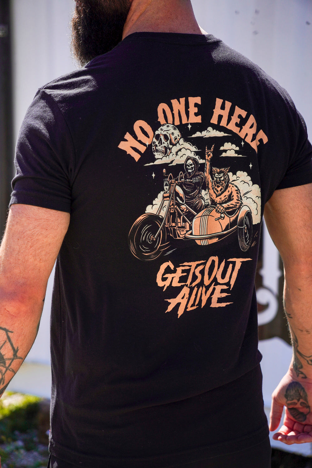 Johnny Slicks No one here gets out alive T-shirt Shirt Johnny Slicks