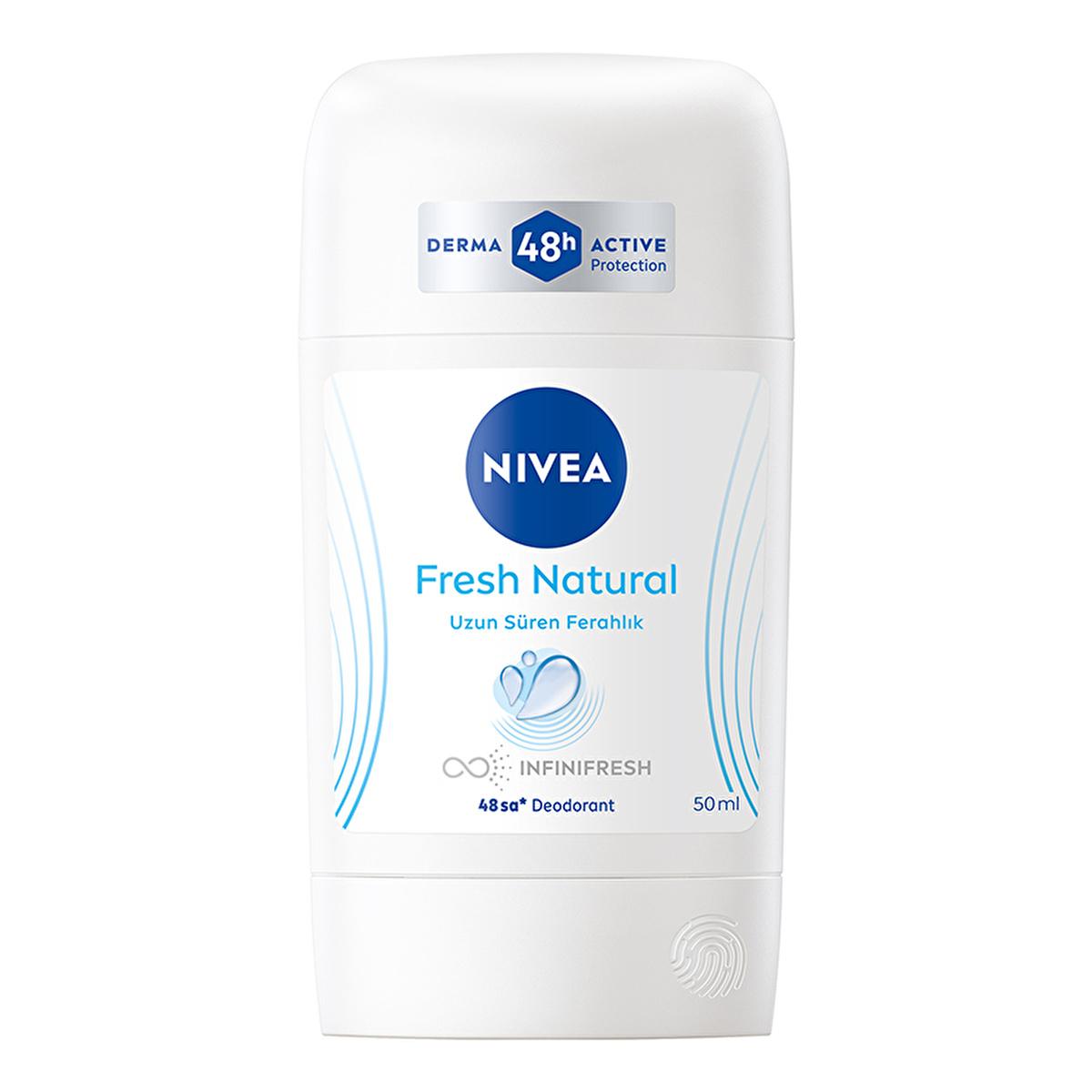 Nivea Fresh Natural Deodorant Stick for Women: 48 Hour Odor Protection, Aluminum-Free, Ocean Scent - Long Lasting Freshness