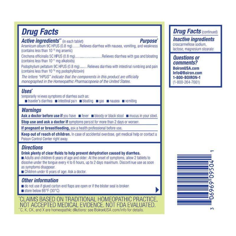 Boiron Diaralia 60 Tabs Homeopathic Medicine Pasteur Pharmacy
