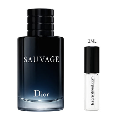 Dior Sauvage Eau De Toilette Travel Spray | Sample Fragrant Nest 3mL Glass Spray (45 Sprays)