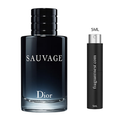 Dior Sauvage Eau De Toilette Travel Spray | Sample Fragrant Nest 5mL Travel Size (75 Sprays)