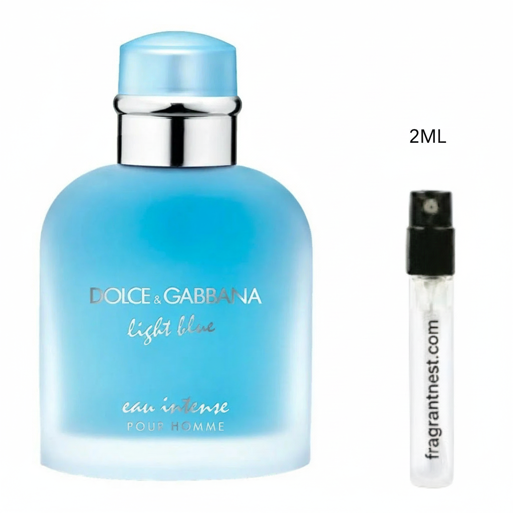 Dolce & Gabbana Light Blue Eau Intense Pour Homme Eau De Parfum Travel Spray | Sample Fragrant Nest 2mL Sample (30 Sprays)