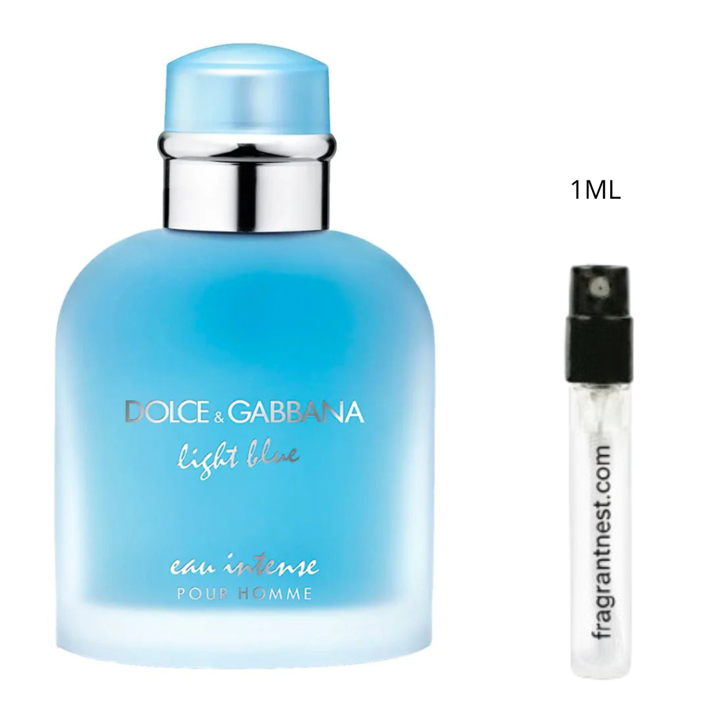 Dolce & Gabbana Light Blue Eau Intense Pour Homme Eau De Parfum Travel Spray | Sample Fragrant Nest 1mL Sample (15 Sprays)