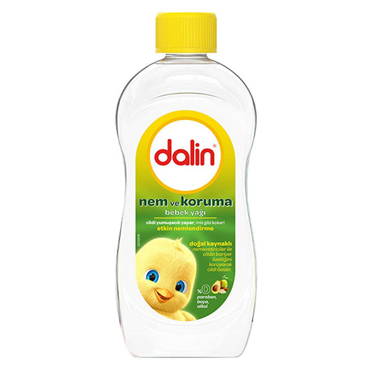 Huile bébé naturelle Dalin à l'avocat - Huile hydratante hypoallergénique pour peaux sensibles, 300 ml