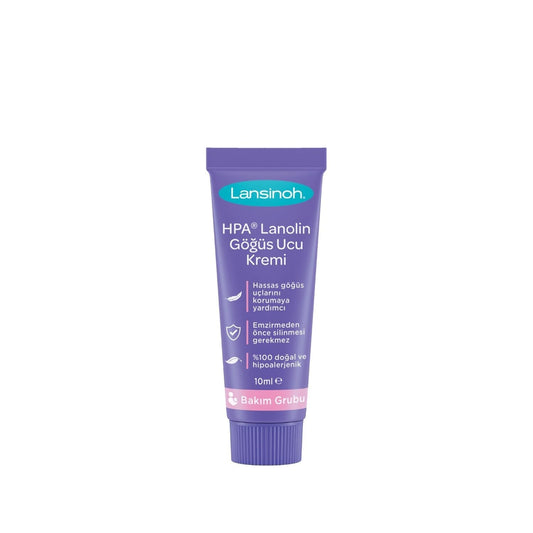 Lansinoh Nipple Cream for Breastfeeding Mothers: Soothes Sore & Cracked Nipples - Lanolin Balm for Pain Relief & Safe Baby Feeding - 0.34 fl oz