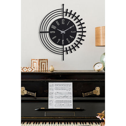 Horloge murale silencieuse en métal moderne Muyika 50x50 cm - Grande horloge décorative pour la maison, le bureau