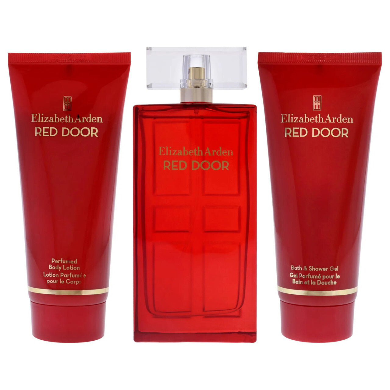 Red door 3 pcs set for women: 3.3 eau de toilette spray + 3.3 body lotion + 3.3 shower gel WOMEN Fragrant Nest