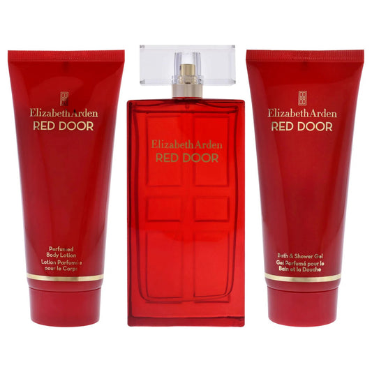 Red door 3 pcs set for women: 3.3 eau de toilette spray + 3.3 body lotion + 3.3 shower gel WOMEN Fragrant Nest