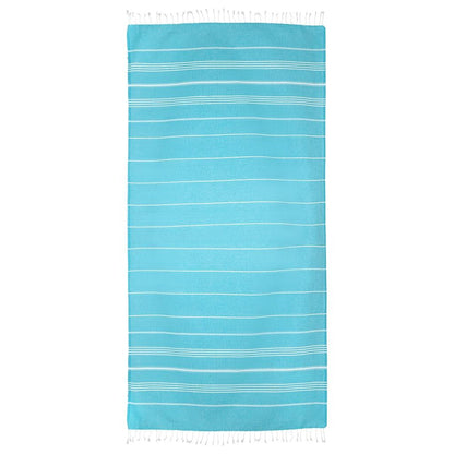 Eklips Turquoise Flat Striped Pestemal Towel