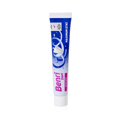 Dentifrice blanchissant Benri au fluor et à l'huile de clou de girofle naturelle - 75 ml, non abrasif, haleine fraîche, protection contre les caries
