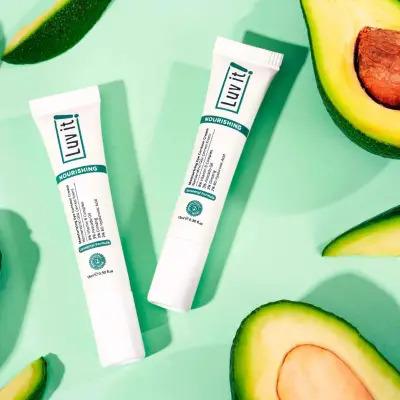 Crema para ojos de aguacate Luv It con ácido hialurónico - 15ml Tratamiento hidratante natural para el contorno de ojos
