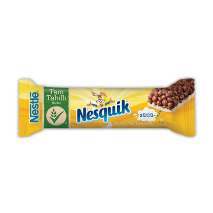 Barre de céréales au chocolat Nesquik, collation croustillante aux céréales complètes 25 g