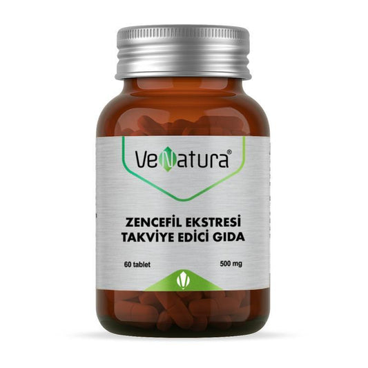 VeNatura Ginger Extract Supplement 500mg - 60 Tablets - Natural Anti-Inflammatory & Digestive Health Support