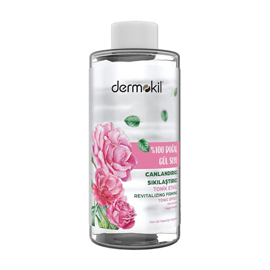 Tonique à l'eau de rose naturelle Dermokil : tonique facial hydratant, anti-âge et apaisant pour peaux sensibles - 200 ml