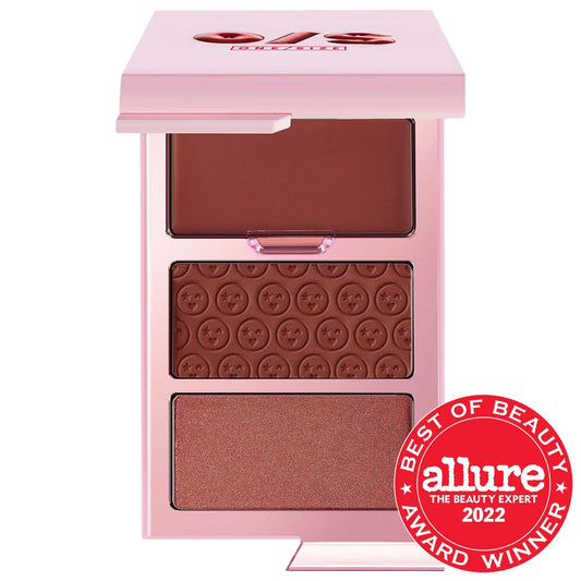 Paleta de rubores Cheek Clapper 3D: ultrapigmentada, vegana y libre de crueldad animal para un brillo multidimensional de larga duración
