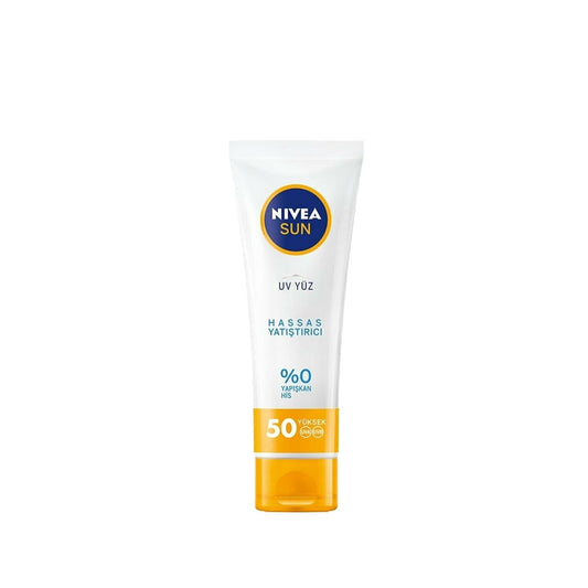 Nivea Sun Sensitive Skin Sunscreen SPF50 Face Cream - Soothing Sun Protection for Facial Skin