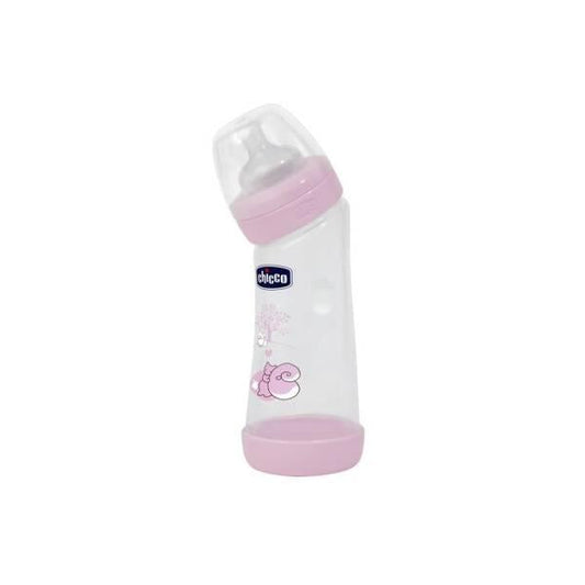 Biberon anti-colique Chicco pour nouveau-nés - 250 ml, col incliné pour une tétée confortable