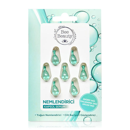 Capsules de sérum hydratant Bee Beauty - Soin de la peau aux 7 capsules d'huile d'argan hydratante pour une hydratation intense et anti-âge