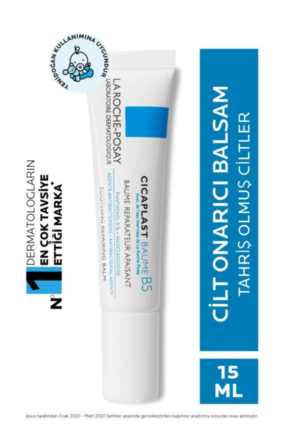 La Roche-Posay Cicaplast Baume B5: Crema reparadora calmante para pieles sensibles, secas e irritadas | Sin parabenos ni fragancias, apta para bebés y adultos