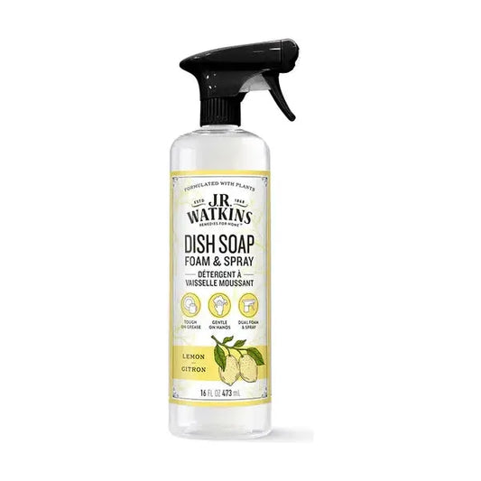 J.R. Watkins Lemon Dish Soap Foam & Spray 16 oz Dish Soap Pasteur Pharmacy