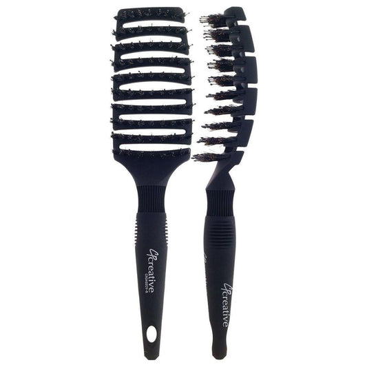 Flexvent | XL Mixed Bristle Hair Brush Hair Brush Pasteur Pharmacy Black