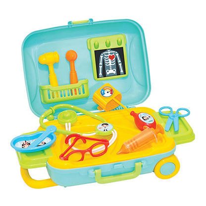 Valise docteur Dede Oyuncak - Kit médical pour enfants de 15 pièces pour jeux de rôle, portable et testé pour la santé