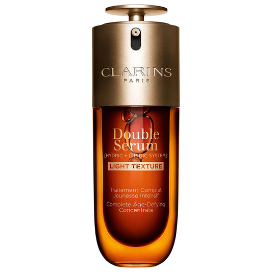 Clarins Double Serum Light Texture: Advanced Anti-Aging Serum to Firm, Boost Radiance & Refine Pores - Visibly Reduce Wrinkles in 7 Days.