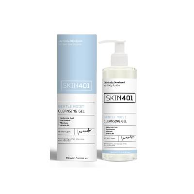 Gel de limpieza facial hidratante suave Skin401 - Vegano, libre de crueldad animal, ácido hialurónico y provitamina B5 - 6.76 fl oz