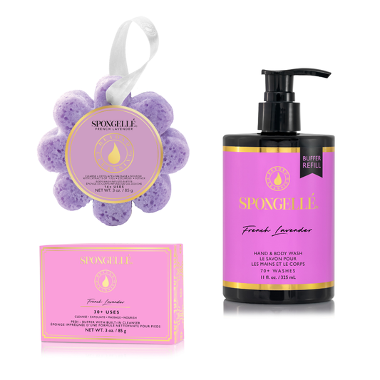 Coffret de recharge Lavande sauvage, Pedi Buffer et gel douche