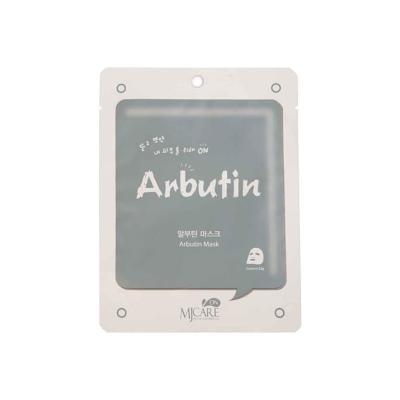 Masque facial à l'arbutine Mjcare 22g - Masque en tissu unifiant, hydratant et illuminateur pour tous types de peau