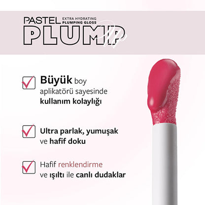 Brillant à lèvres repulpant et ultra-hydratant Pastel Profashion Plump Up - Brillant à lèvres végane et sans cruauté pour l'hydratation et le repulpage