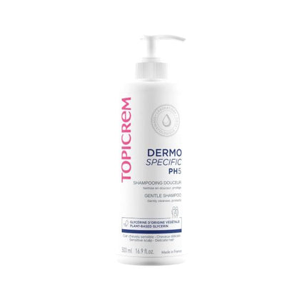 Topicrem Champú Suave PH5 - 500 ml, sin parabenos, para cueros cabelludos sensibles y todo tipo de cabello
