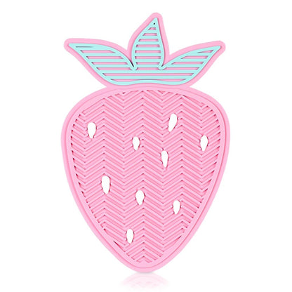 Almohadilla de limpieza para brochas de maquillaje Eklips Strawberry para una limpieza profunda