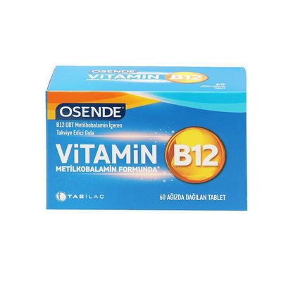 Osende Metilcobalamina B12: Tabletas sublinguales de rápida absorción para la energía - 60 tabletas de disolución oral sabor menta y fresa