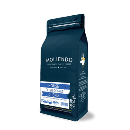 Café en grano Moliendo Whole Bean House Blend - Perfil de sabor intenso, 1000g