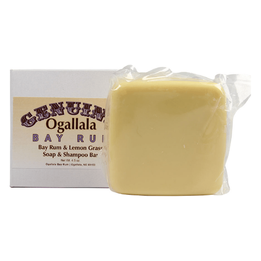 Ogallala Bay Rum & Lemon Creamy Soap & Shampoo Bar 4.5 Oz Bath Soap & Shampoo Bar Pasteur Pharmacy