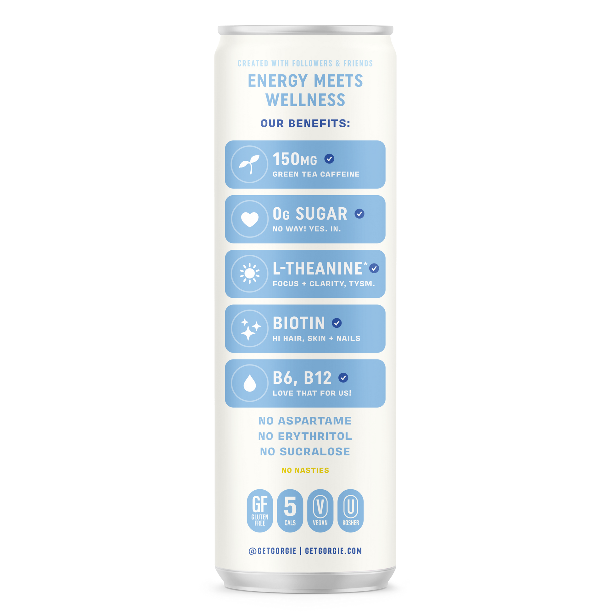 GORGIE Alfred Citrus Energy Seltzer - 12 Cans Pack Energy Drink GORGIE