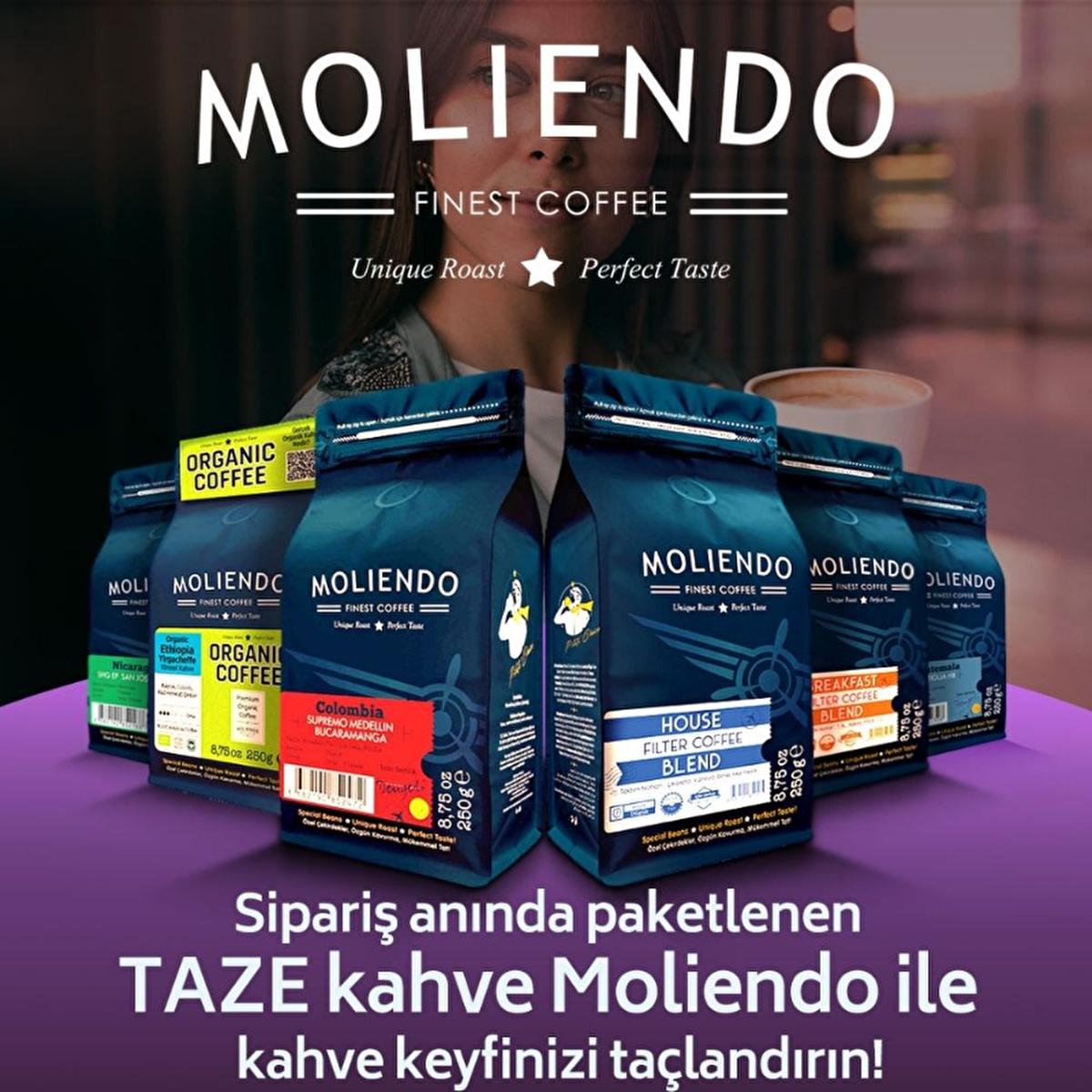 Moliendo Amalfi Espresso Blend Coffee Beans - Bourbon Type, Rich Flavor Profile, 250g