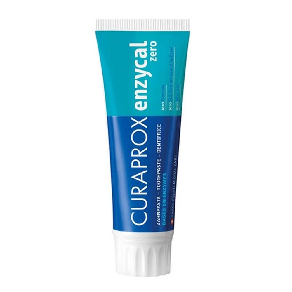 Dentifrice Enzycal Zero de Curaprox - Soin bucco-dentaire naturel à base d'enzymes, 75 ml