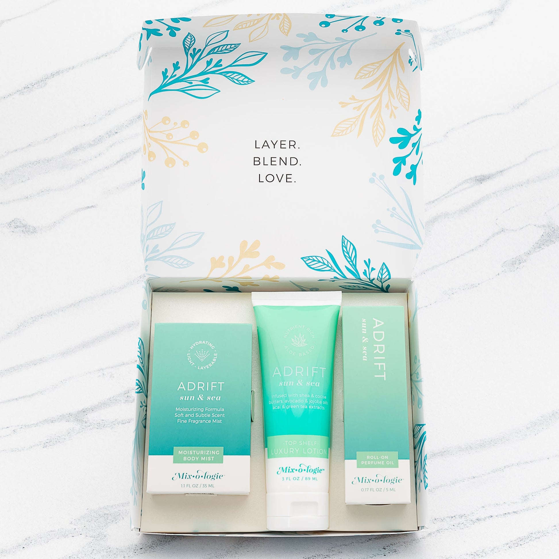 Adrift (sun & sea) | Gift Set Trio Box Gift Set MIXOLOGIE