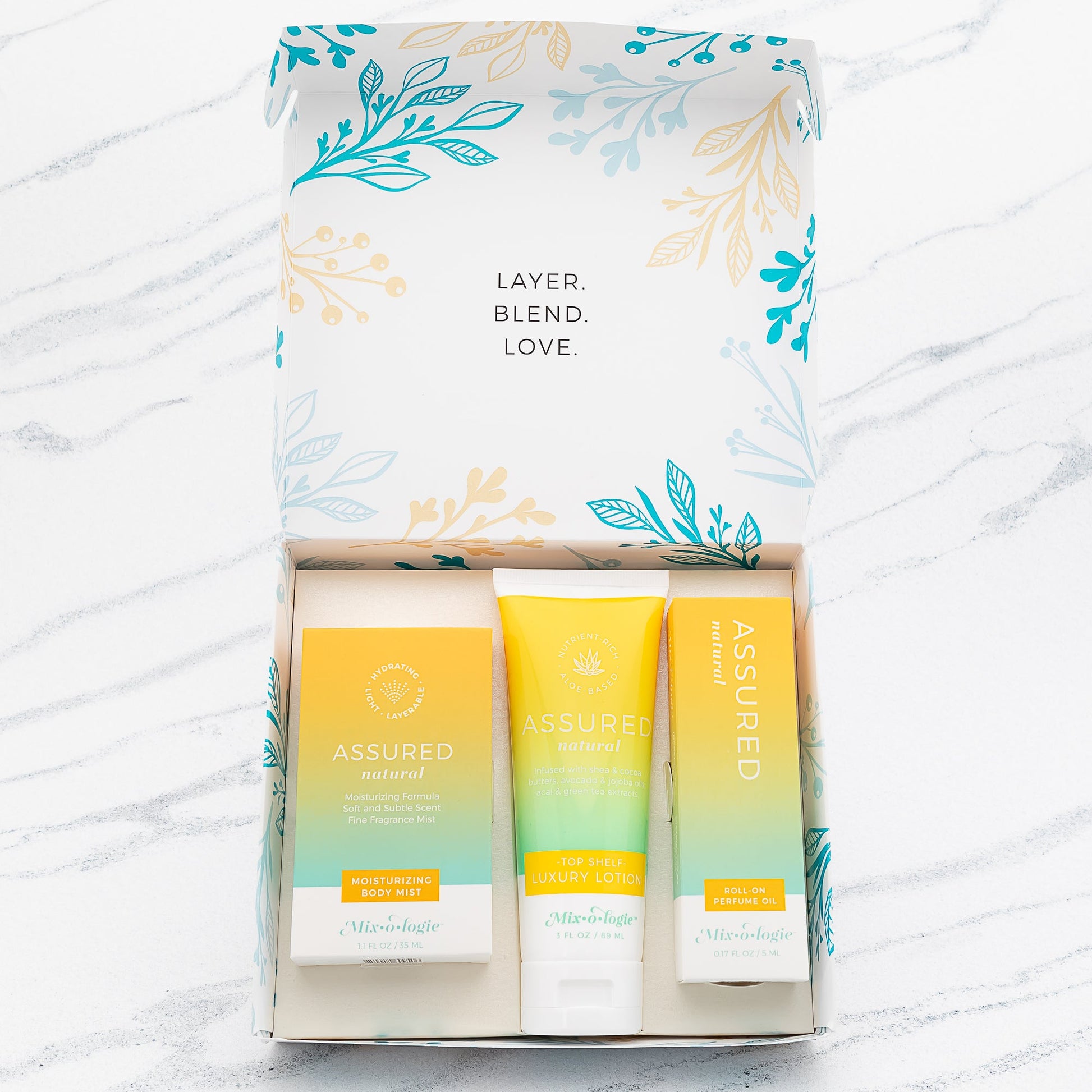 Assured (Natural) | Gift Set Trio Box Gift Set MIXOLOGIE