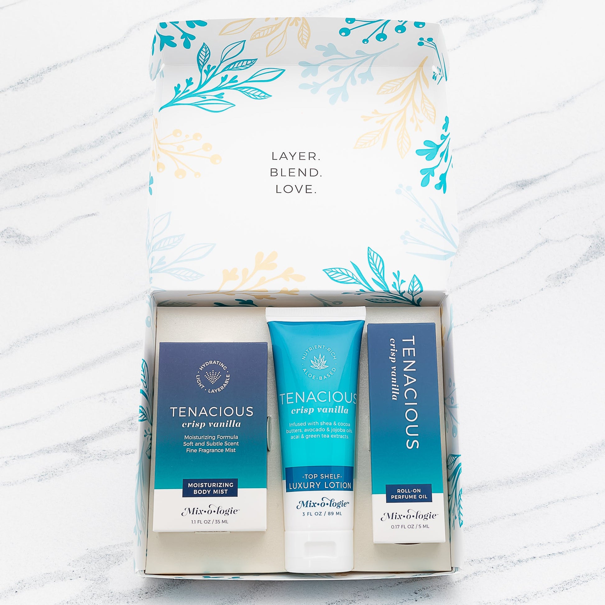 Tenacious (crisp vanilla) | Gift Set Trio Box Gift Set MIXOLOGIE