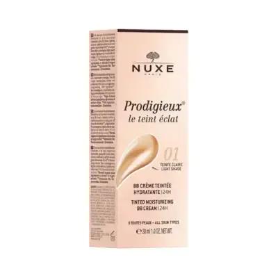 Crème BB Hydratante Teintée Nuxe Prodigieux - 01 Clair - Éclat Naturel, Couvrance Légère, Perfecteur de Teint Peaux Claires