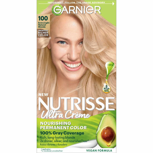 Garnier Nutrisse Ultra Color Nourishing Color Creme 100 Extra-Light Natural Blonde Chamomil Hair Color Pasteur Pharmacy