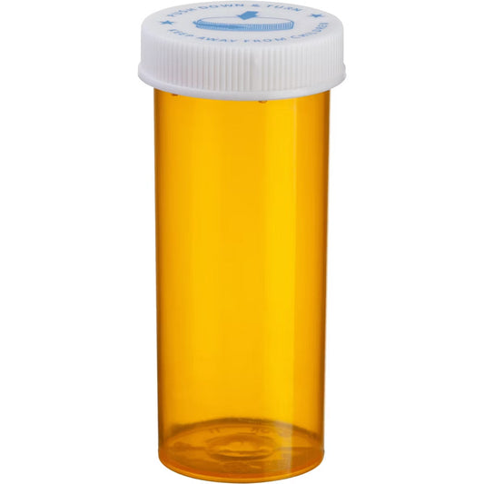 ColorSafe Amber Prescription Vial, 8 Dram, with Child-Resistant (CRC) Cap Medical Supplies Pasteur Pharmacy
