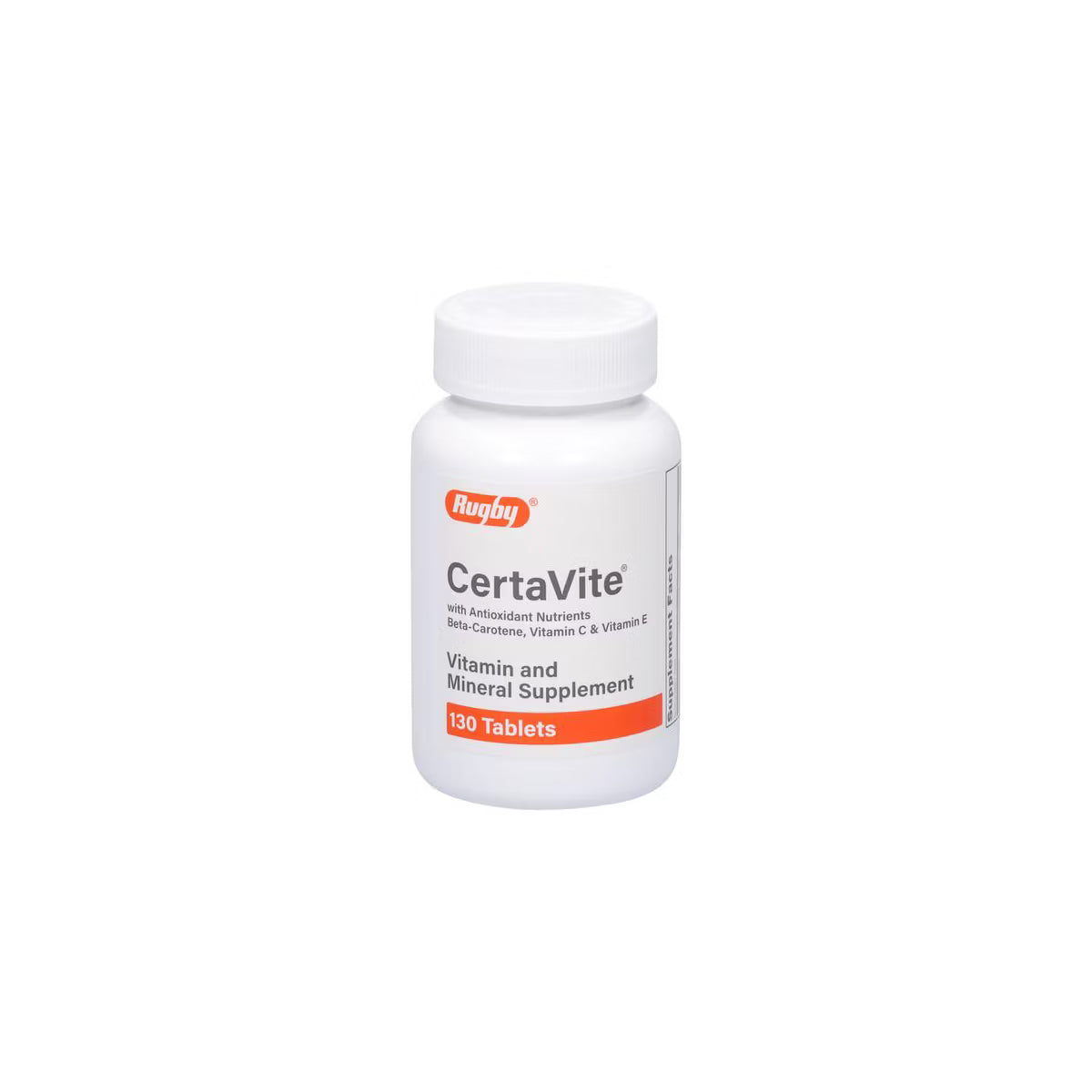 Tabletas Rugby Certavite con Antioxidantes, Suplemento Multivitamínico, 130 unidades